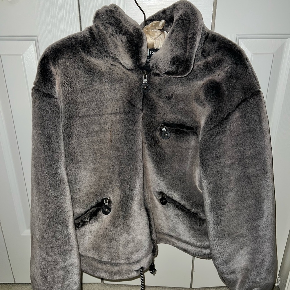 Vintage 90’s Jamie Sadock Faux Fur Winter Bumper Jacket Women’s